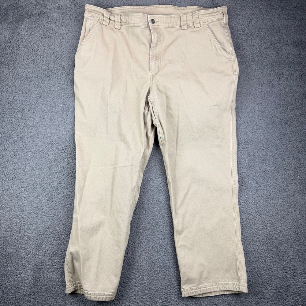 Duluth Trading Co DuluthFlex Fire Hose Canvas Pants Mens‎ 42x30 Khaki Tan